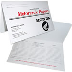 #25 Motorcycle Papers Document Folder